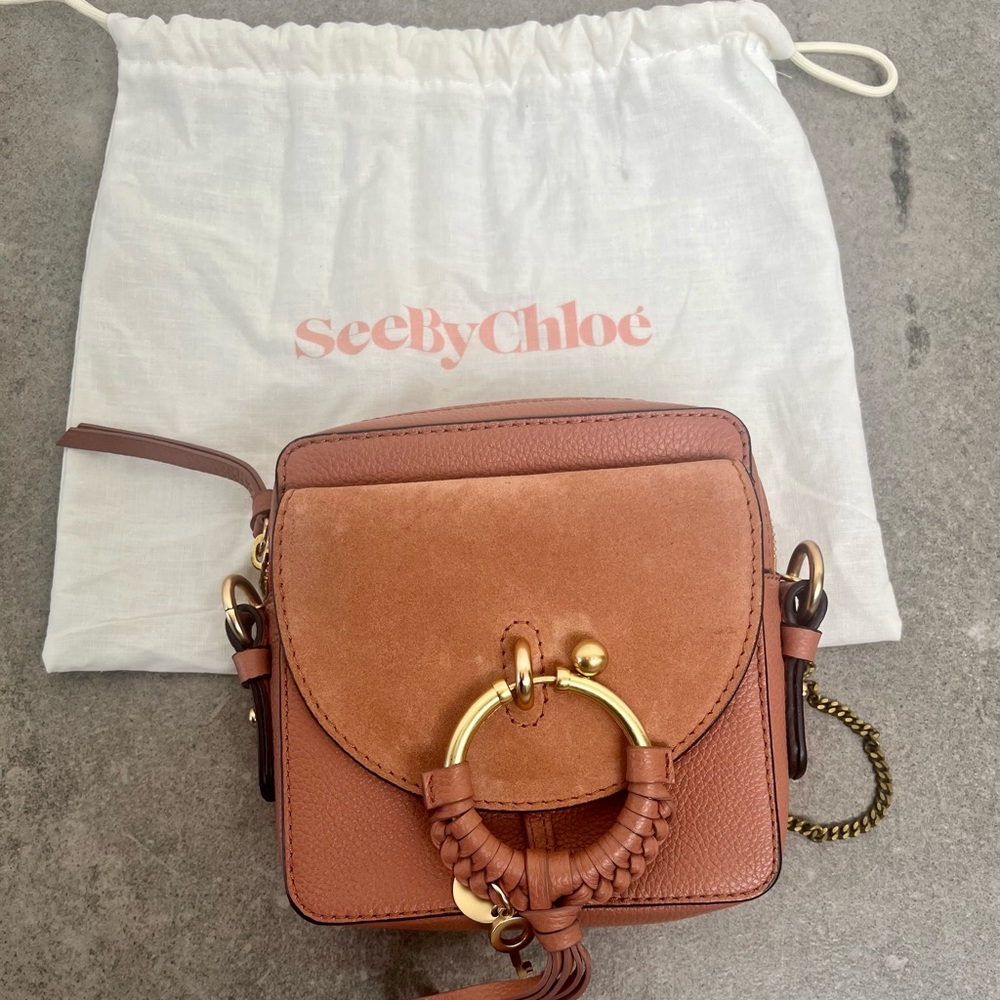 See by Chloe Joan Camera Handbag Square Crossbody Purse in Cheek w Dust Bag